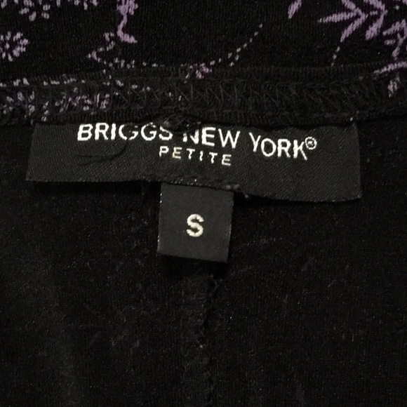 Briggs New York Petite Black & Purple Floral Small Dress - Picture 8 of 9